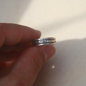 Sterling silver textured band